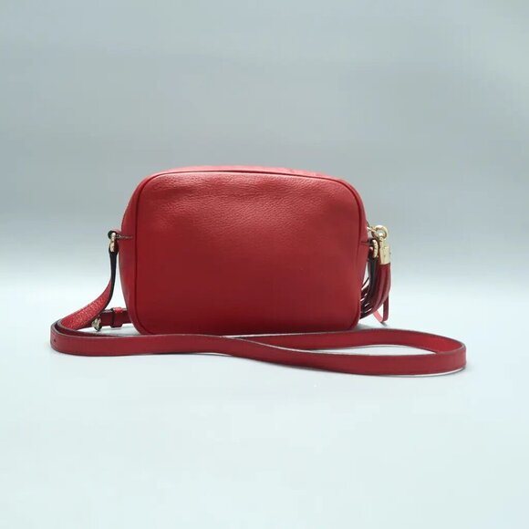 GUCCI Soho Red Leather Shoulder Bag 714-010525 - Picture 2 of 12